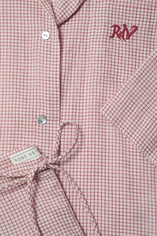 Grenat Check capri pyjamas