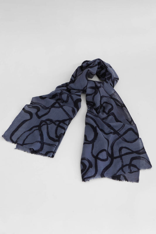 RobeDeVoyage Scarves Onyx Scribble