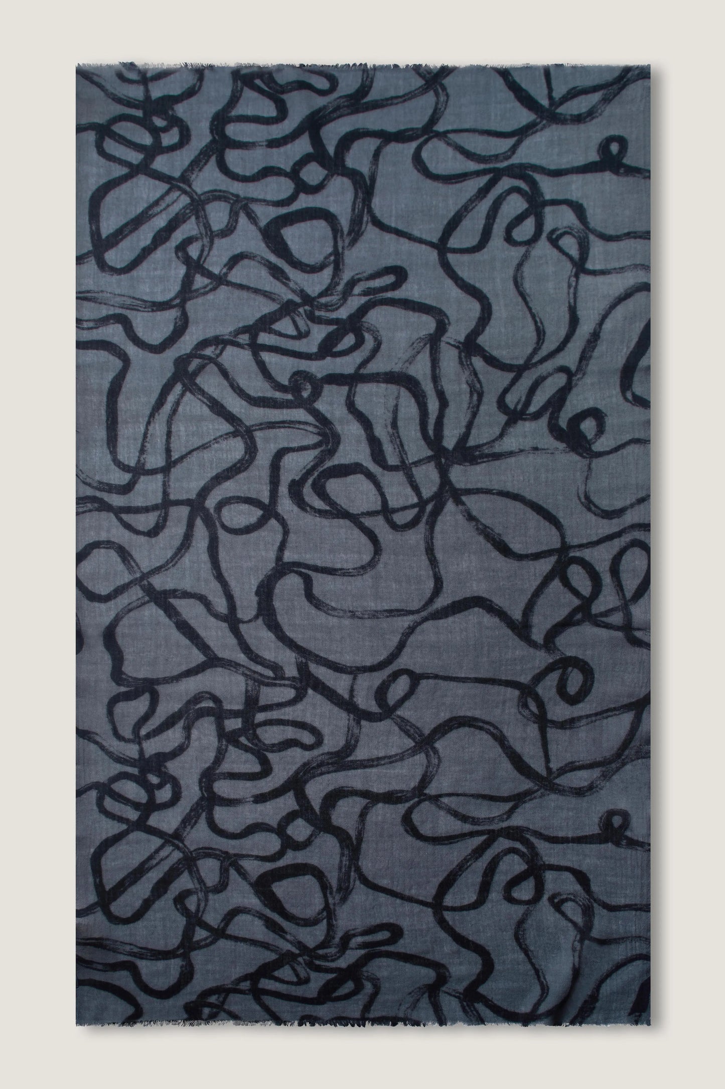 Manhattan Scribble wool scarf