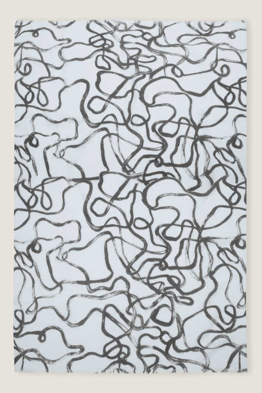Kyoto Scribble wool shawl