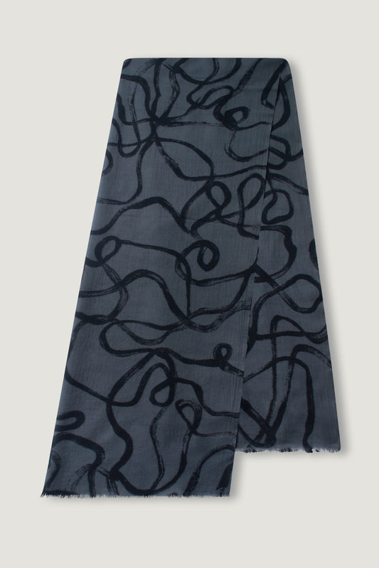 RobeDeVoyage Scarves Onyx Scribble