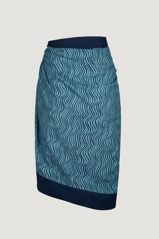 Azur Ripples cotton pareo