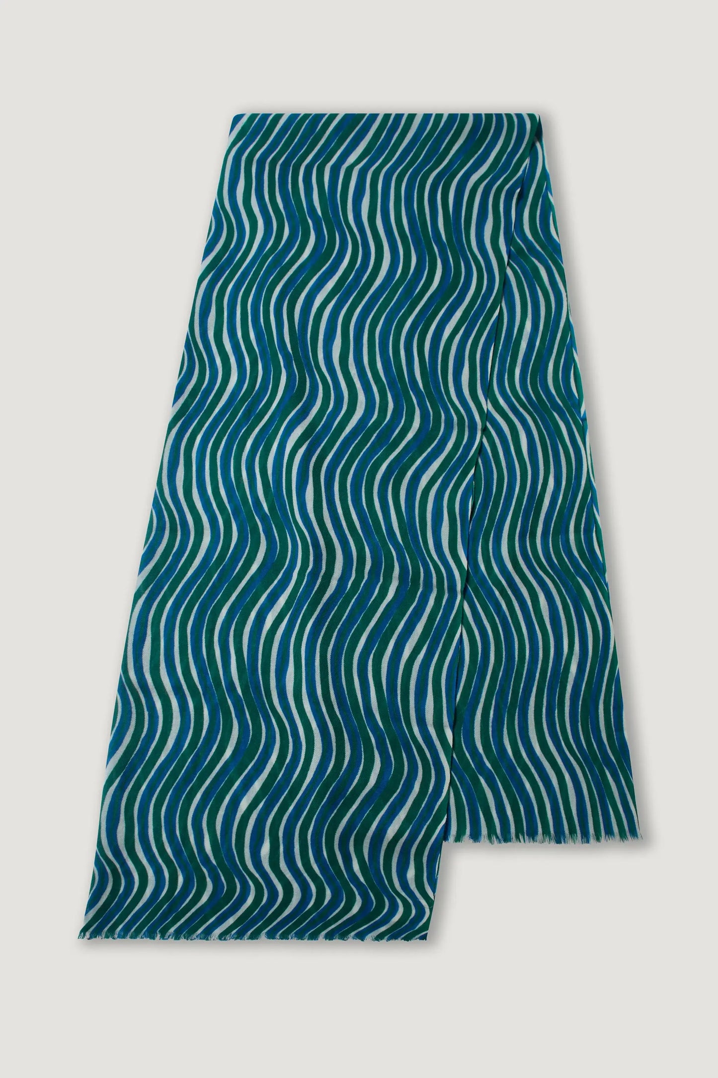 Emerald Waves wool scarf
