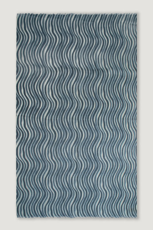 Obsidian Waves wool scarf