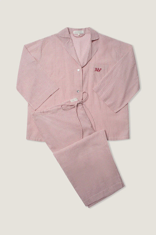 Grenat Check capri pyjamas