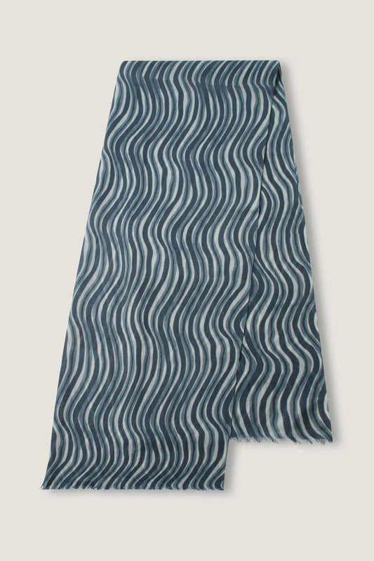 Obsidian Waves wool scarf