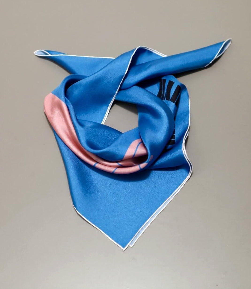Pink Floyd limited edition silk scarf, made especially for Pink Floyd's Mortal Remains Exhibition by Robe de Voyage. 