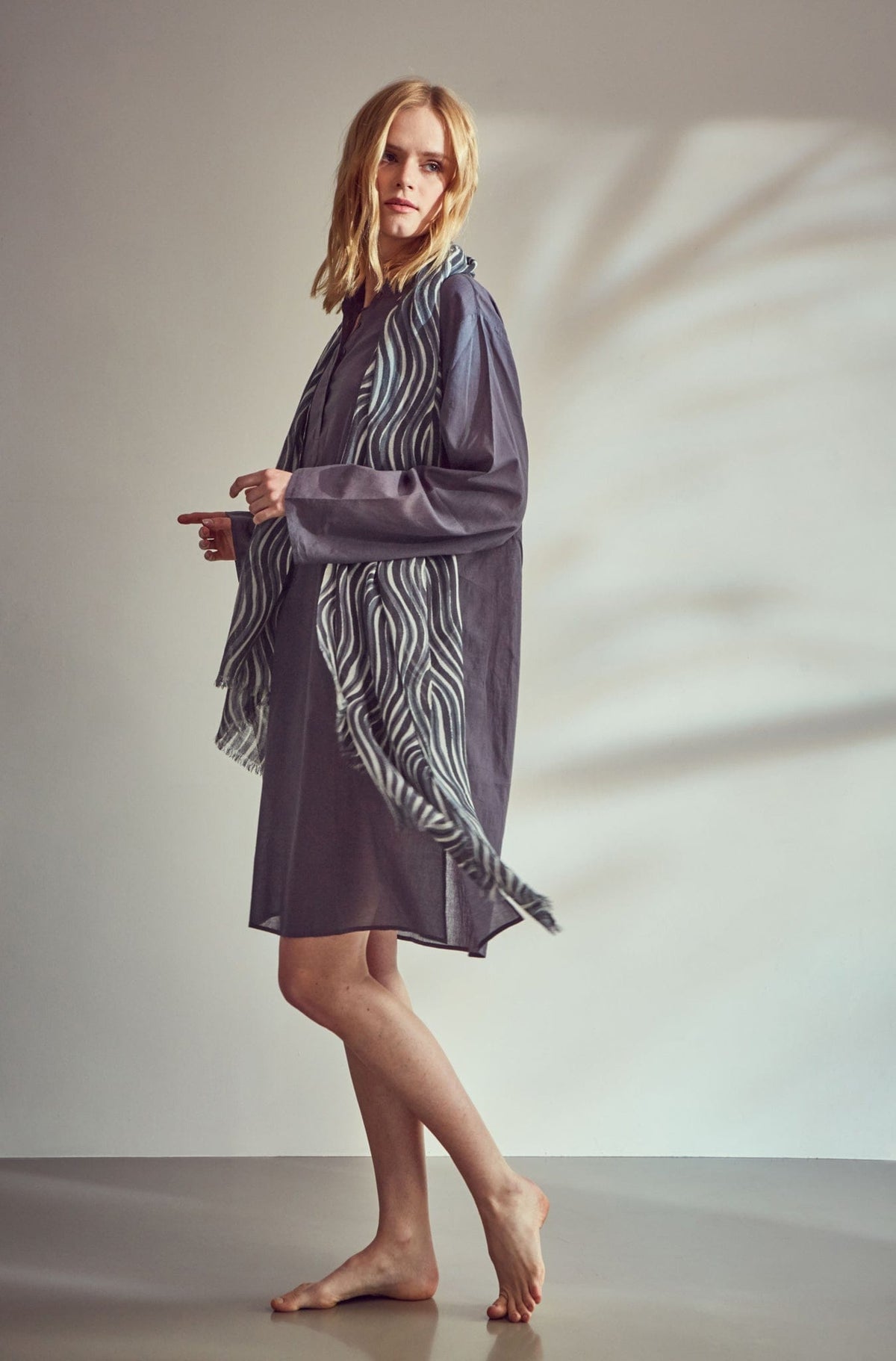 Obsidian Robe OBSIDIAN WAVES | Soft Wool Scarf | Robe de Voyage – RobeDeVoyage